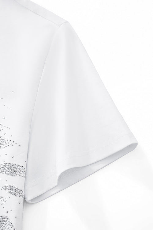 TSR616-Sovereign Stallion Crystal Tee-WHITE/SILVER – view 3