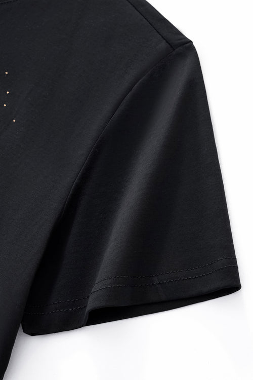 TSR617-Nocturne Panther Crystal Tee-BLACK/GOLD – view 3