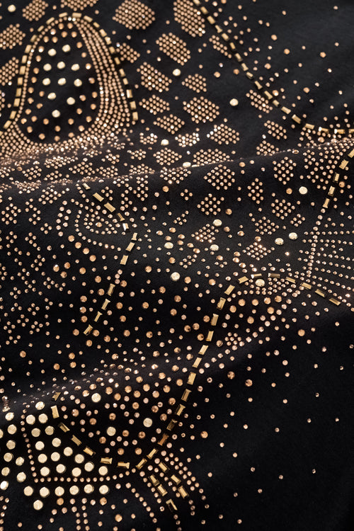 TSR617-Nocturne Panther Crystal Tee-BLACK/GOLD – view 5