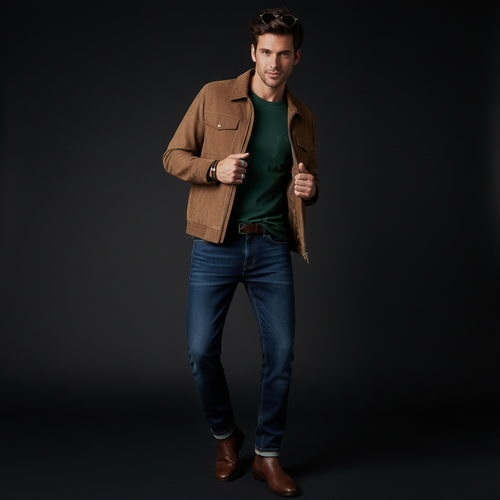 BPJ621 - Helix Utility Zip Jacket-BROWN