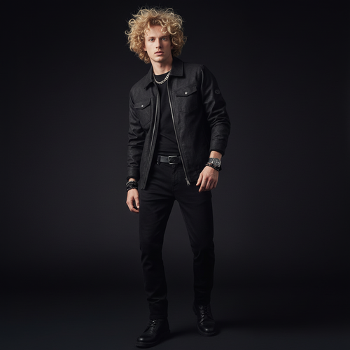Chaqueta Vanguard Utility con cremallera - NEGRA