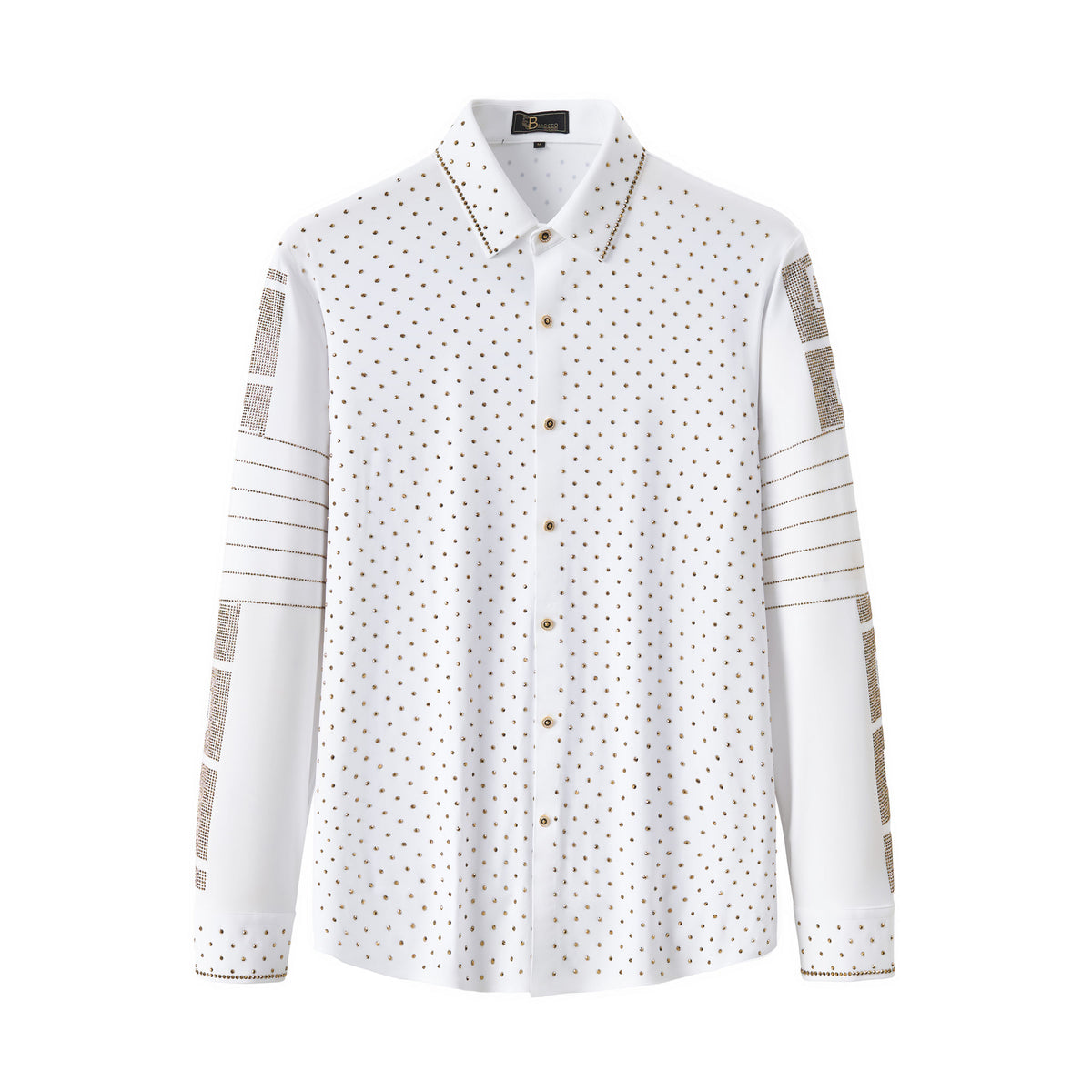 B569 Imperial Maze Stone Shirt White/Gold