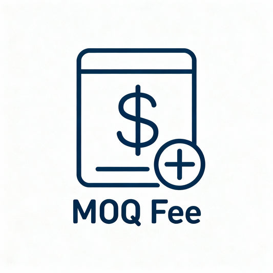 $20 MOQ Fee (MOQ per item is 3 pcs)